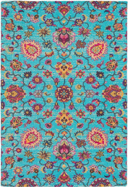 Bukhara Rug In Aqua And Cream Design By Surya