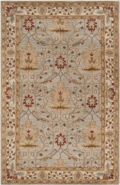 Bungalow Rug In Beige & Light Grey Design By Surya