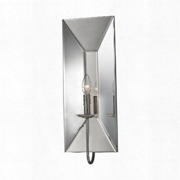 Bureau 1 Light Wall Sconce In Silver Leaf Design By Bd Fine