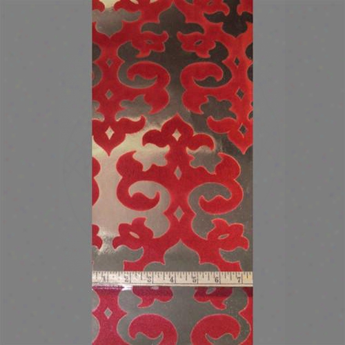 Burgundy Grill Velvet Flocked Wallpaper Design By Burke Decor