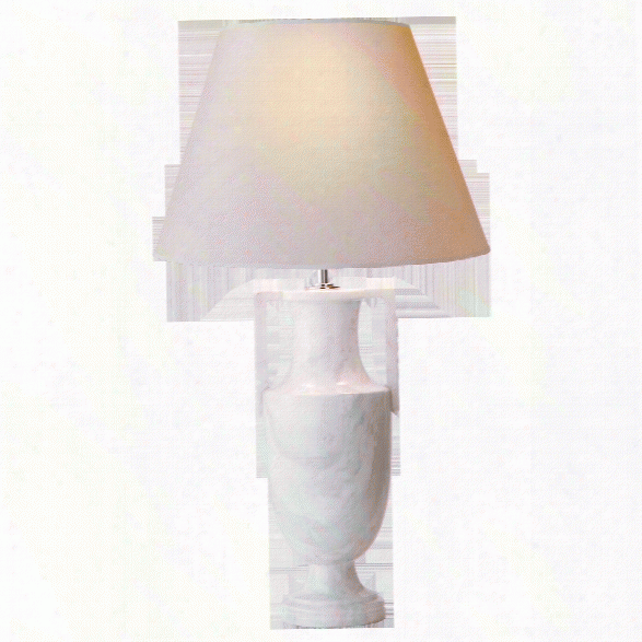 Burt Table Lamp In Various Finishes W/ Natural Paper Shade Design By Alexa Hampton