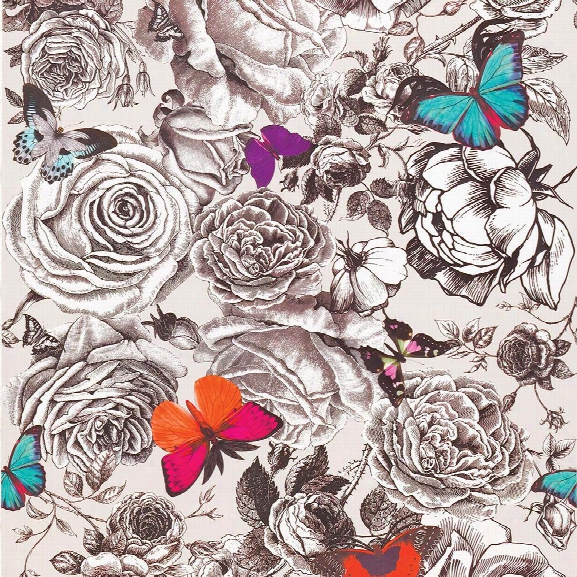 Butterfly Garden Wallpaper In Multi From The Enchanted Gardens Collection By Osborne & Little