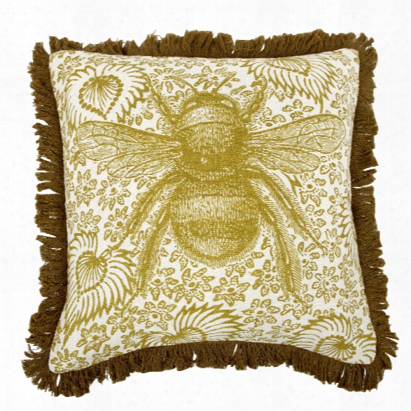 Buzz Linen Pillow In Honey Design By Thomas Paul