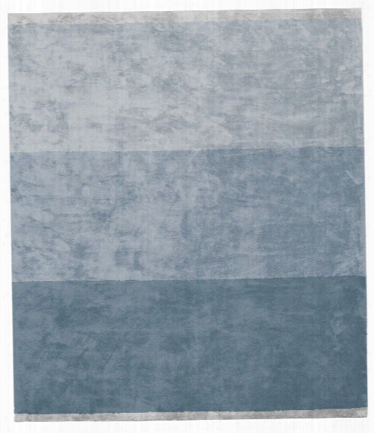 Byred Yama Hand Knotted Rug In Dark Blue Design By Second Studio