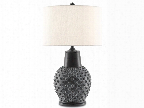 Byzantine Table Lamp In Distressed Black Design By Currey & Company