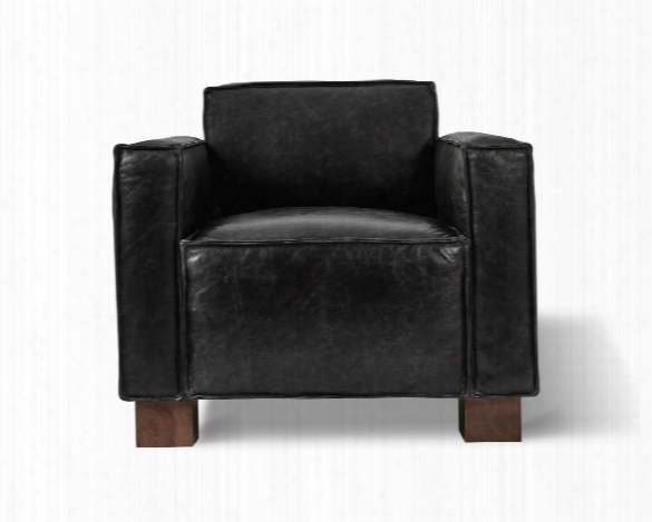 Cabot Chair In Saddle Black Leather Design By Gus Modern