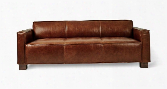 Cabot Sofa In Saddle Brown Leather Design By Gus Modern