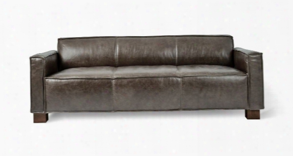 Cabot Sofa In Saddle Grey Leather Design By Gus Modern