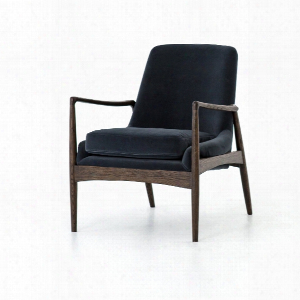 Caden Chair In Modern Velvet Shadow By Bd Studio