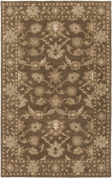 Caesar Rug In Dark Brown & Tan Design By Surya