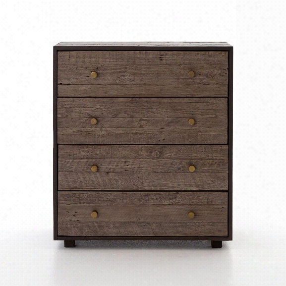 Calais 4 Drawer Dresser In Rustic Brown