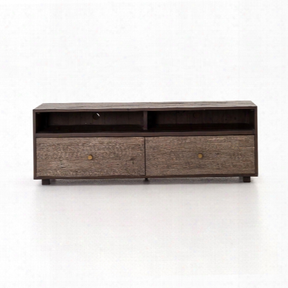 Calais Media Console In Rustic Sundried Ash