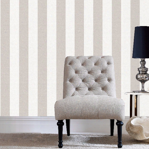 Calico Stripe Wallpaper In Natural From The Innocence Collection By Graham & Brown