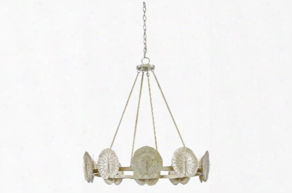 Call Me Lilly Chandelier In Dark Silver Leaf Design By Currey & Company