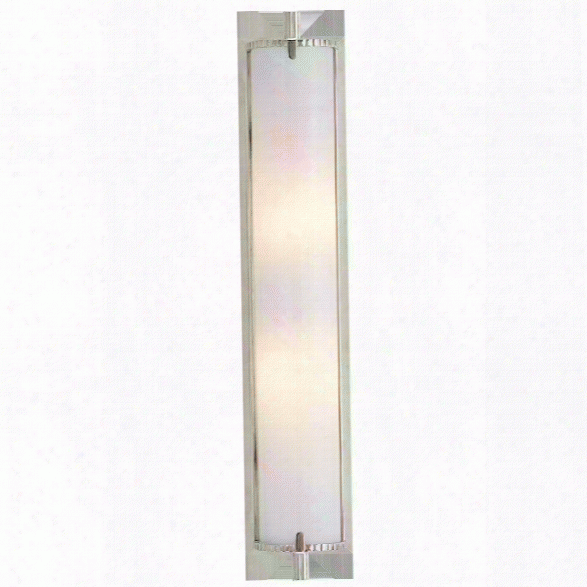 Calliope Tall Bath Light In Various Finishes W/ White Glass Design By Thomas O'brien