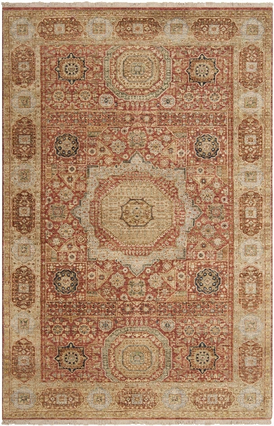 Cambridge Rug In Beige & Rust Design By Surya