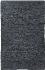 Woven Leather Rug in Slate Blue