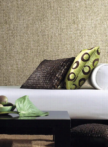 Woven Mat Wallpaper In Beige Design By York Wallcoverings