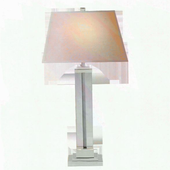 Wright Table Lamp In Various Finishes W/ Natural Paper Shade Design By Studio Vc