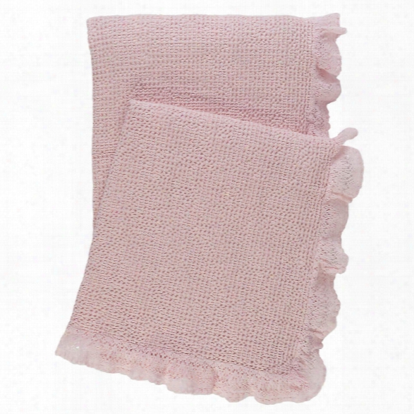 Wruffle Slipper Pink Matelass Throw Design By Pine Cone Hill