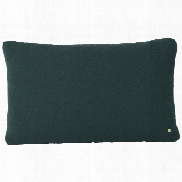 Xl Quilt Cushion In Dark Green Design By Ferm Living