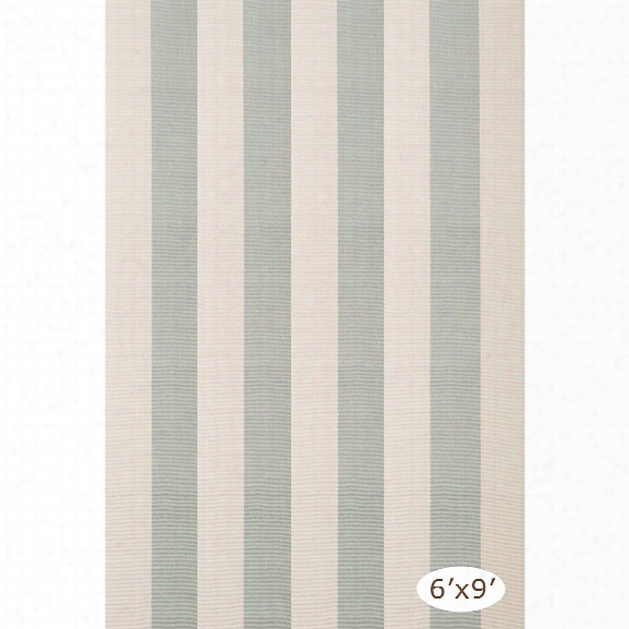 Yacht Stripe Ocean Woven Cotton Rug Design By Dash & Albert