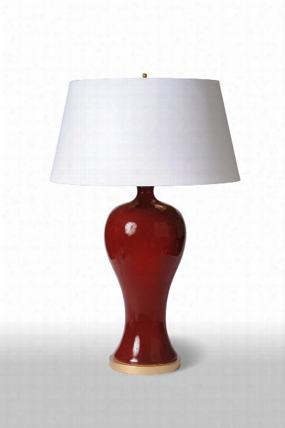 Yaun Vase Lamp In Oxblood Design By Barbara Cosgrove