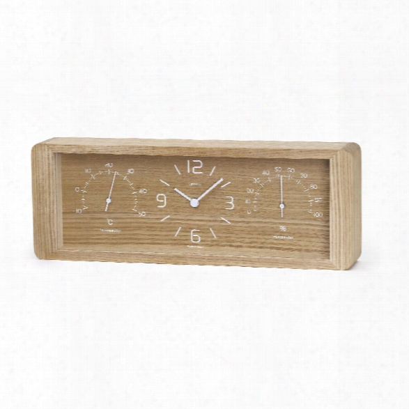 Yokan Table Clock In Natural Design At Lemnos