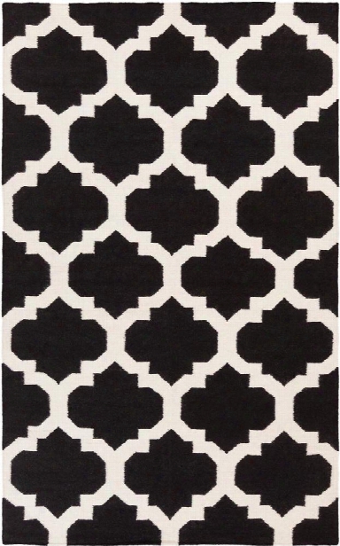 York Rug In Black And Ivory Design By Surya