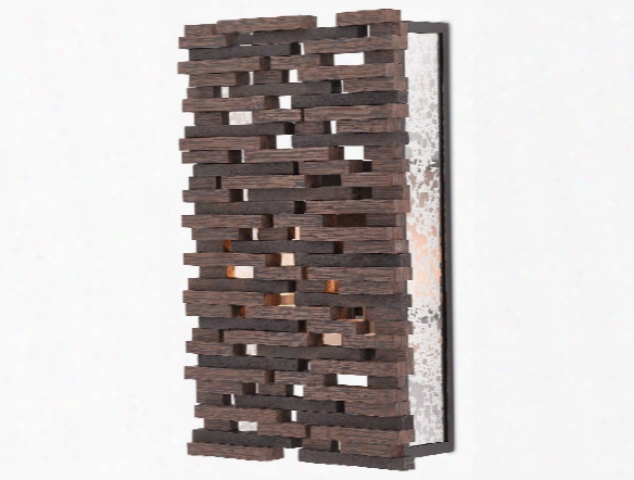 Yuukei Wall Sconce In Faux Wenge Design By Currey & Company