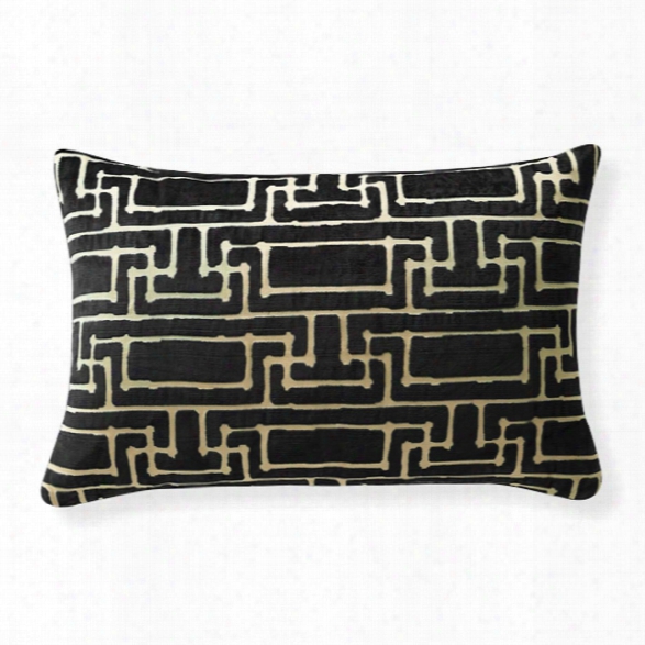 Yvan's Geo Black Pillow Design By Flroence Broadhurst