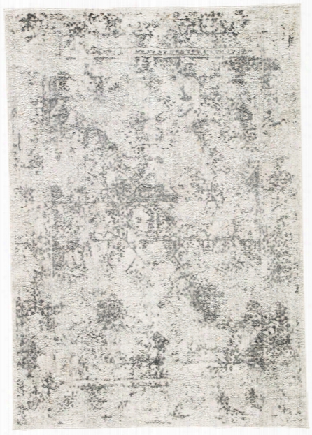 Yvie Abstract White & Gray Area Rug Design By Jaipur