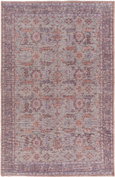 Zahara Rug In Grey & Eggplant Design By Surya