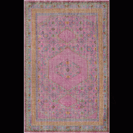 Zahra Burnt Orange & Magenta Rug Design By Surya