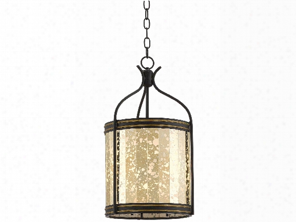 Zaire Lantern In Satin Black Design By Currey & Company