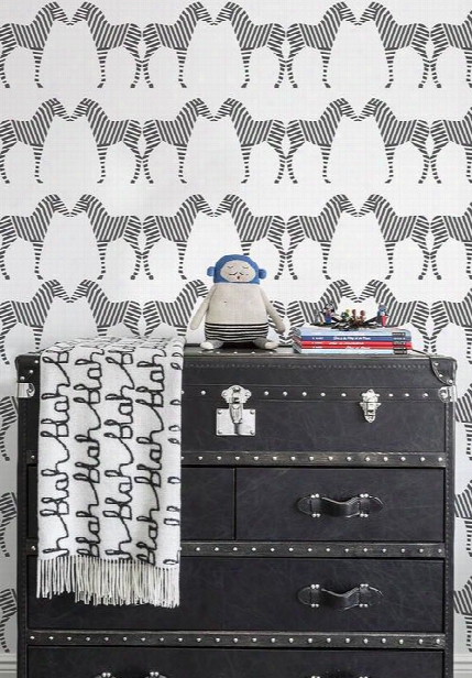 Zee Wallpaper In Charcoal By Sissy + Marley For Jill Malek