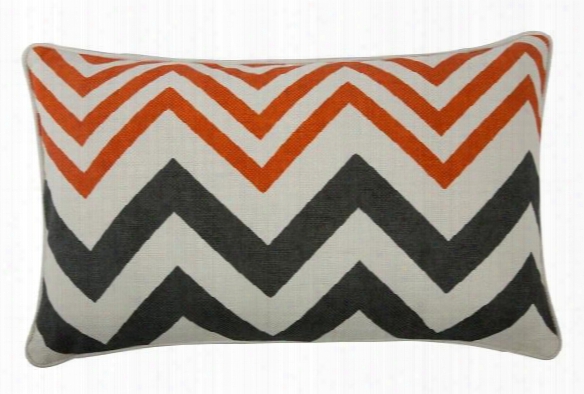 Zig Zag 12" X 20" Reversible Pillow In Alcazar Design By Thomas Paul