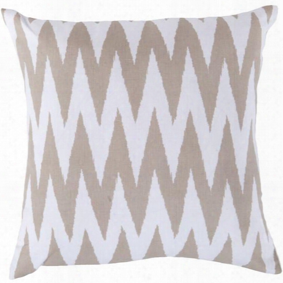 Zigzag Accent Pillow In Beige And White Design By Surya