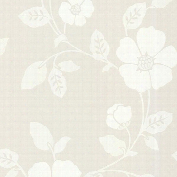 Zync Cream Modern Floral Wallpaper Design By Brewster Home Fashions