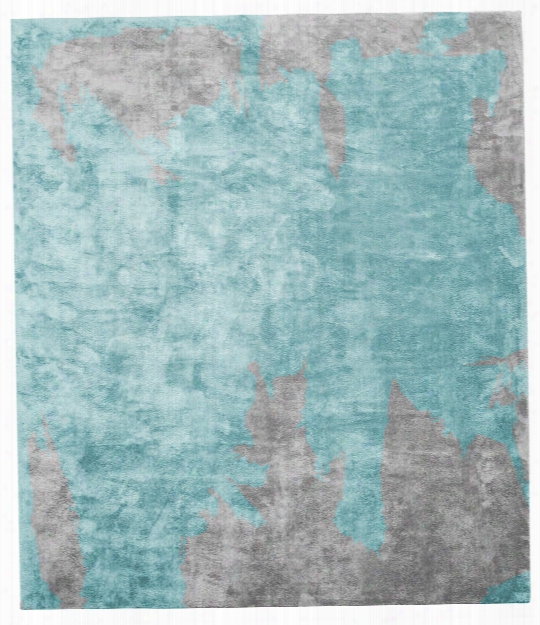 Action Caccia Hand Knotted Rug In Blue Design By Second Studio