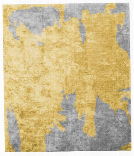 Action Caccia Hand Knotted Rug In Yellow Design By Second Studio