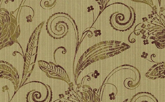 Acton Striped And Floral Wallpaper In Beige And Purple Design By Carl Robinson