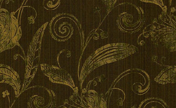 Acton Striped And Floral Wallpaper In Browns And Greens Design By Carl Robinson