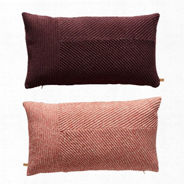 Ada Pillow In Aubergine & Coral Design By Oyoy