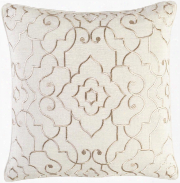 Adagio Pillow In Cream & Khaki Design By Candice Olson