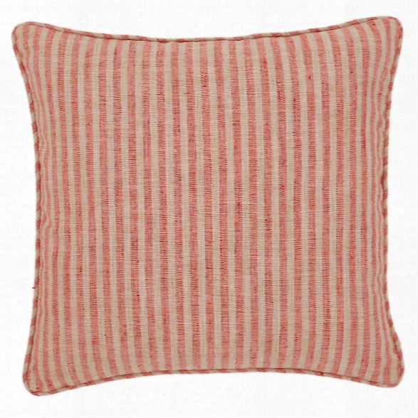 Adams Ticking Brick Indoor/outdoor Decorative Pillow Design By Fresh American