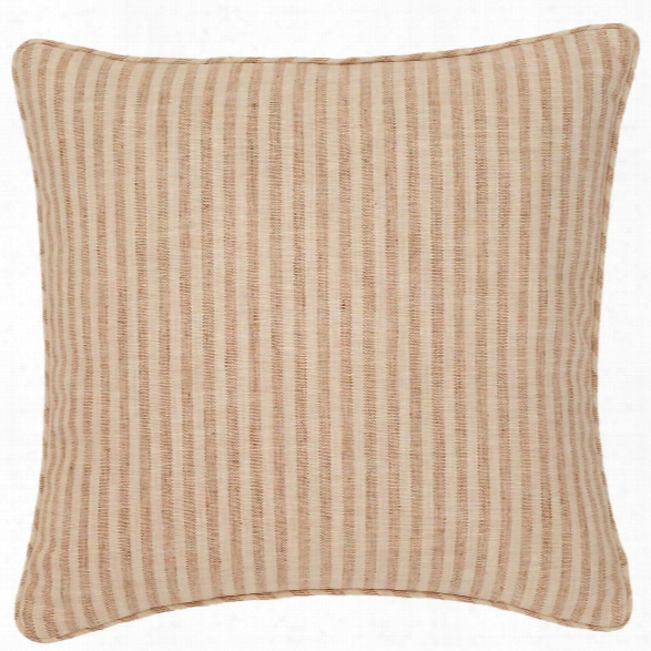 Adams Ticking Natural Indoor/outdoor Decorative Pillow Design By Fresh American