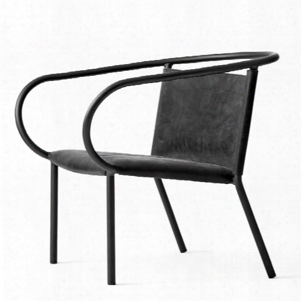 Afteroom Lounge Chair In Black Dunes Leather Desitn By Menu