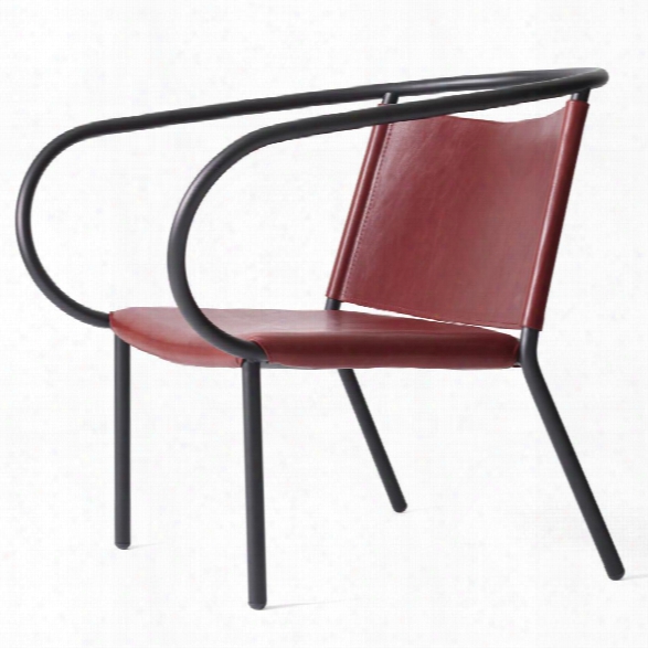 Afteroom Lounge Chair In Burgundy Red Elegance Leather Design By Menu