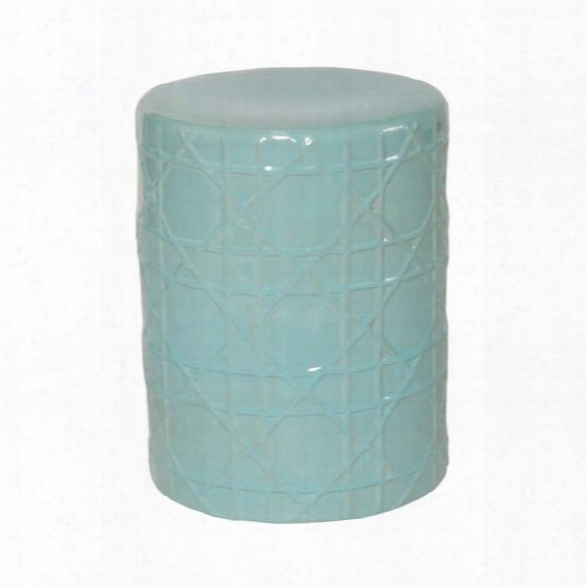 Cane Stool In Turquoise Design By Emissary